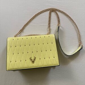 Yellow Quilted Shoulder Bag NWOT